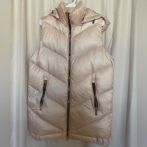 Michael Kors Light Pink Puffer Vest